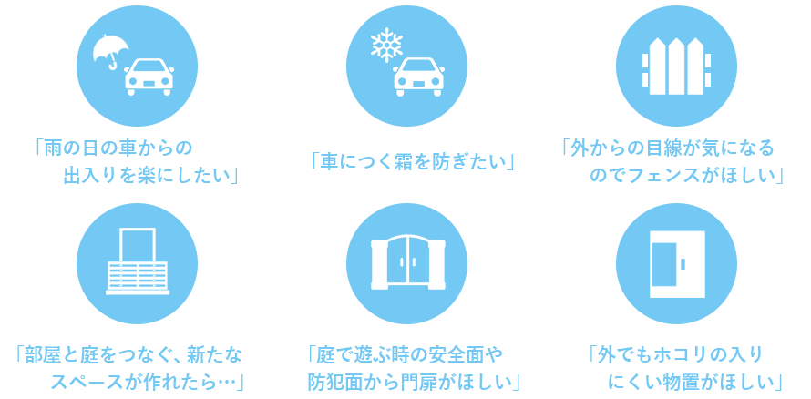 エクステリア（外構）に関するお悩み